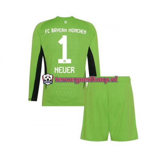 Uit Tenue van FC Bayern München Keepersshirt Manuel Neuer 1 Kind 2-13 jaar 2023-24 Lange Mouw