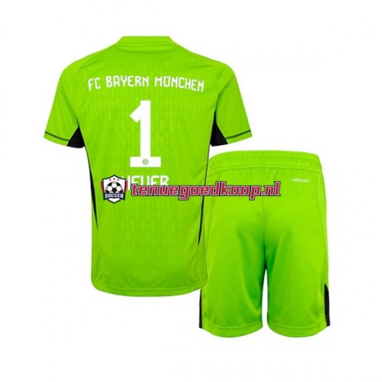 Uit Tenue van FC Bayern München Keepersshirt Manuel Neuer 1 Kind 2-13 jaar 2023-24 Korte Mouw