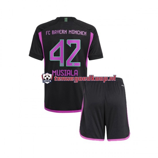 Uit Tenue van FC Bayern München Jamal Musiala 42 Kind 2-13 jaar 2023-24 Korte Mouw