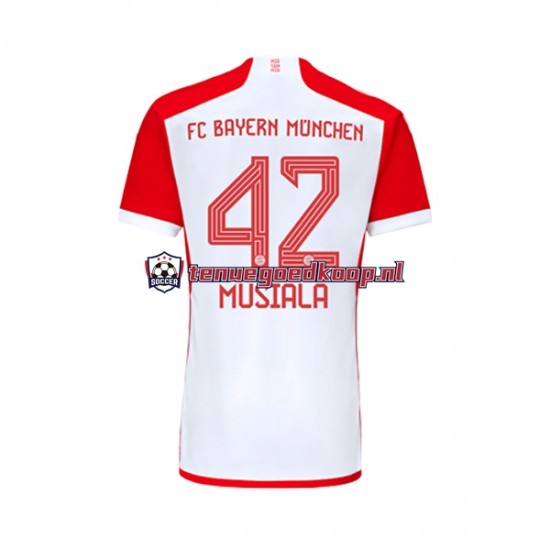 Thuis Tenue van FC Bayern München Jamal Musiala 42 Heren 2023-24 Korte Mouw