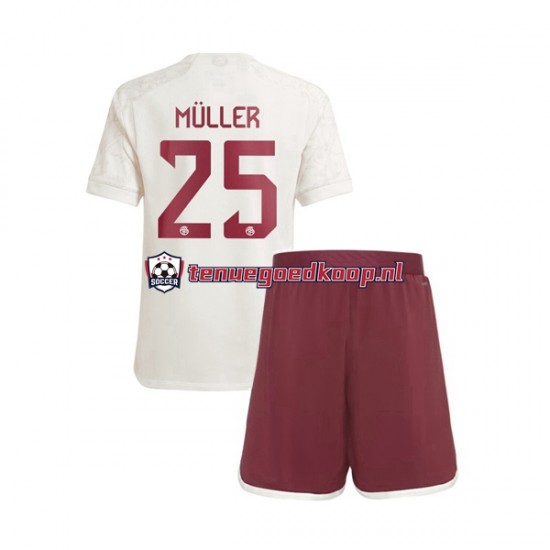 3de Tenue van FC Bayern München Thomas Muller 25 Kind 2-13 jaar 2023-24 Korte Mouw