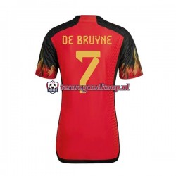 Thuis Tenue van België De Bruyne 7 Heren WK 2022 Korte Mouw