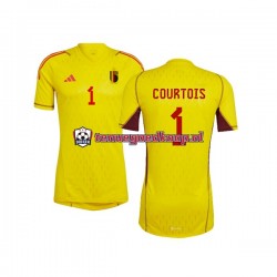 Uit Tenue van België Keepersshirt Courtois 1 Heren WK 2022 Korte Mouw