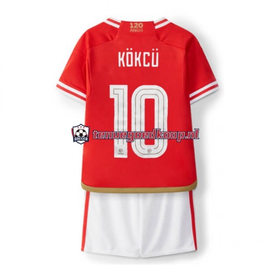 Thuis Tenue van Benfica Orkun Kokcu 10 Kind 2-13 jaar 2023-24 Korte Mouw