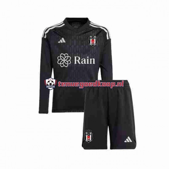 Thuis Tenue van Besiktas Keepersshirt Kind 2-13 jaar 2023-24 Lange Mouw