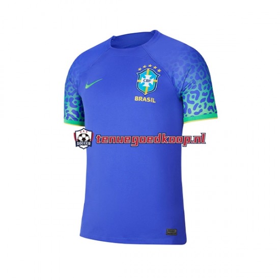 Uit Tenue van Brazilië Heren WK 2022 Korte Mouw