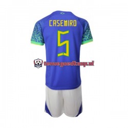 Uit Tenue van Brazilië Casemiro 5 Kind 2-13 jaar WK 2022 Korte Mouw