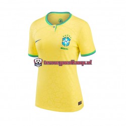 Thuis Tenue van Brazilië Dames WK 2022 Korte Mouw