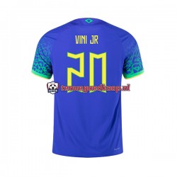 Uit Tenue van Brazilië Vinicius Junior 20 Heren WK 2022 Korte Mouw