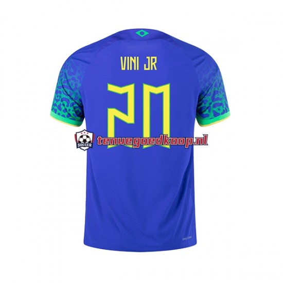 Uit Tenue van Brazilië Vinicius Junior 20 Heren WK 2022 Korte Mouw