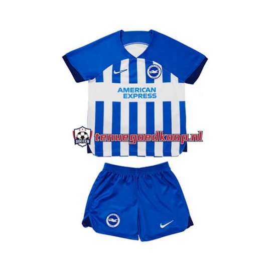 Thuis Tenue van Brighton Hove Albion Kind 2-13 jaar 2023-24 Korte Mouw