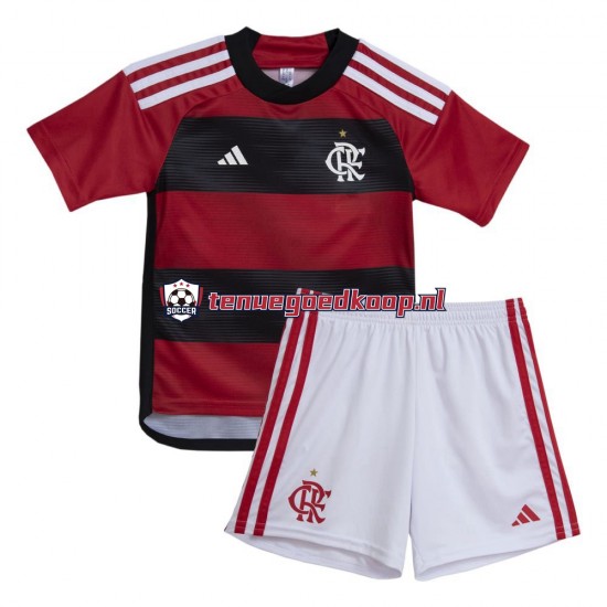 Thuis Tenue van CR Flamengo Kind 2-13 jaar 2023-24 Korte Mouw