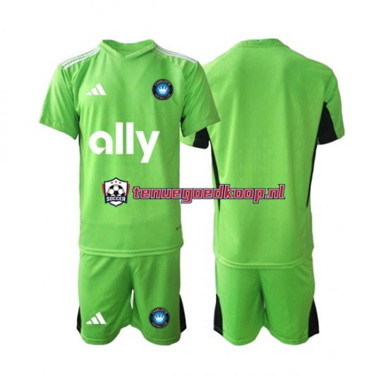 Thuis Tenue van Charlotte FC Keepersshirt Kind 2-13 jaar 2023-24 Korte Mouw