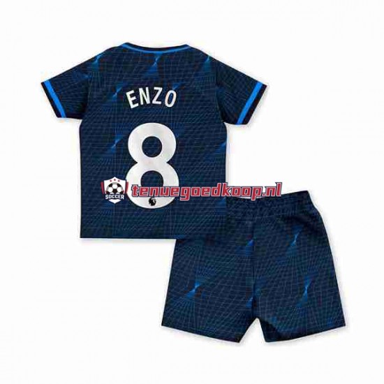 Uit Tenue van Chelsea Enzo Fernandez 8 Kind 2-13 jaar 2023-24 Korte Mouw