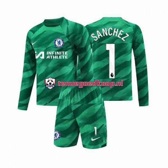 3de Tenue van Chelsea Keepersshirt Robert Sanchez 1 Kind 2-13 jaar 2023-24 Lange Mouw