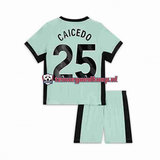 3de Tenue van Chelsea Moises Caicedo 25 Kind 2-13 jaar 2023-24 Korte Mouw