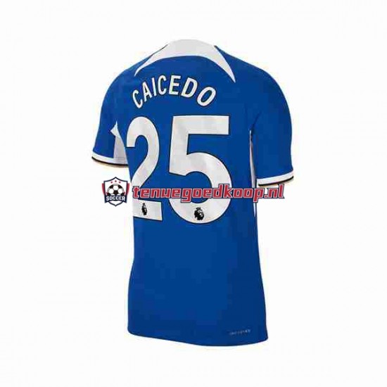 Thuis Tenue van Chelsea Moises Caicedo 25 Heren 2023-24 Korte Mouw