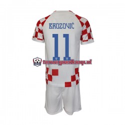 Thuis Tenue van Kroatië Brozovic 11 Kind 2-13 jaar WK 2022 Korte Mouw