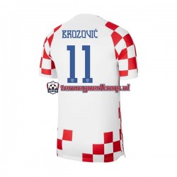 Thuis Tenue van Kroatië Brozovic 11 Heren WK 2022 Korte Mouw