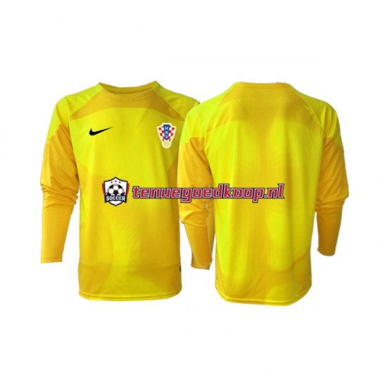 Thuis Tenue van Kroatië Keepersshirt Heren WK 2022 Lange Mouw