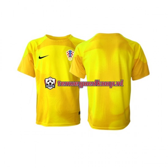 Thuis Tenue van Kroatië Keepersshirt Heren WK 2022 Korte Mouw