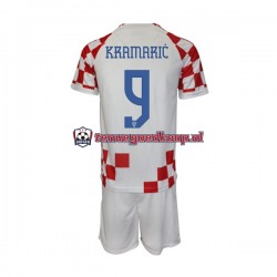 Thuis Tenue van Kroatië Kramaric 9 Kind 2-13 jaar WK 2022 Korte Mouw