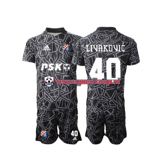 Thuis Tenue van Dinamo Zagreb Keepersshirt Livakovic 40 Kind 2-13 jaar 2022-23 Korte Mouw