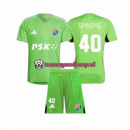 Thuis Tenue van Dinamo Zagreb Keepersshirt Livakovic 40 Kind 2-13 jaar 2023-24 Korte Mouw