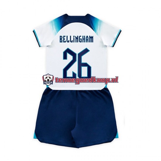 Thuis Tenue van Engeland Bellingham 26 Kind 2-13 jaar WK 2022 Korte Mouw