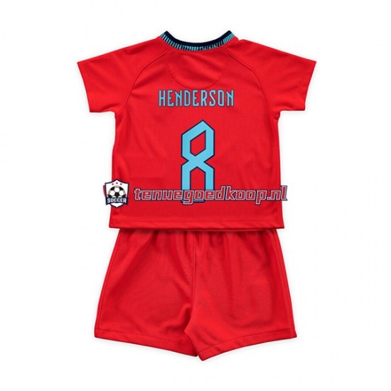 Uit Tenue van Engeland Henderson 8 Kind 2-13 jaar WK 2022 Korte Mouw