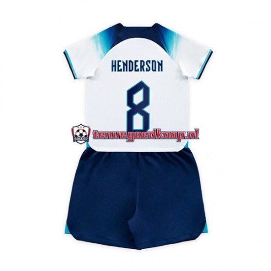 Thuis Tenue van Engeland Henderson 8 Kind 2-13 jaar WK 2022 Korte Mouw