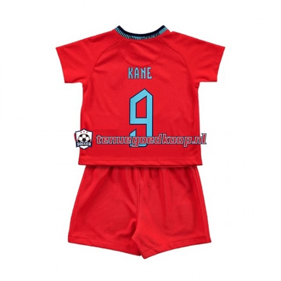 Uit Tenue van Engeland Kane 9 Kind 2-13 jaar WK 2022 Korte Mouw