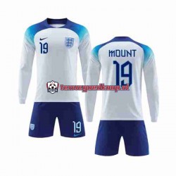 Thuis Tenue van Engeland Mount 19 Kind 2-13 jaar WK 2022 Lange Mouw