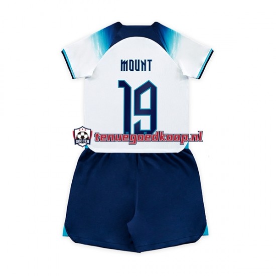 Thuis Tenue van Engeland Mount 19 Kind 2-13 jaar WK 2022 Korte Mouw