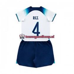 Thuis Tenue van Engeland Rice 4 Kind 2-13 jaar WK 2022 Korte Mouw