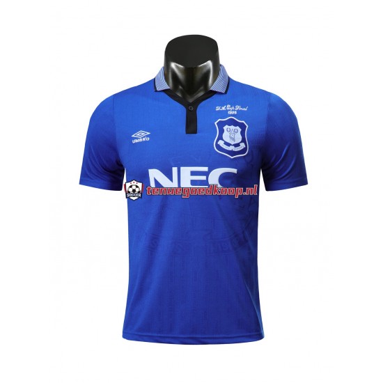 Thuis Retro Tenue van Everton 1995 Heren Korte Mouw