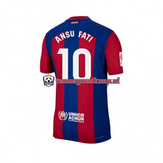 Thuis Tenue van FC Barcelona Ansu Fati 10 Heren 2023-24 Korte Mouw