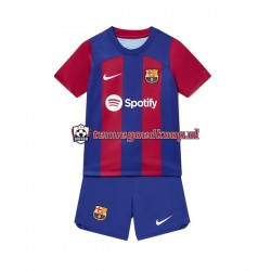 Thuis Tenue van FC Barcelona Kind 2-13 jaar 2023-24 Korte Mouw