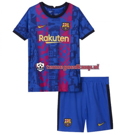 3de Tenue van FC Barcelona Kind 2-13 jaar 2021-22 Korte Mouw