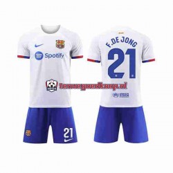 Uit Tenue van FC Barcelona Frenkie de Jong 21 Kind 2-13 jaar 2023-24 Korte Mouw