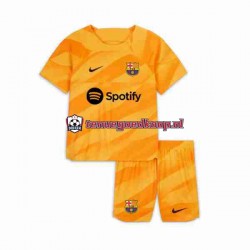 4de Tenue van FC Barcelona Keepersshirt Kind 2-13 jaar 2023-24 Korte Mouw