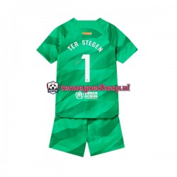 Thuis Tenue van FC Barcelona Keepersshirt Ter Stegen 1 Kind 2-13 jaar 2023-24 Korte Mouw