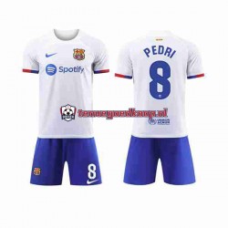 Uit Tenue van FC Barcelona Pedri 8 Kind 2-13 jaar 2023-24 Korte Mouw