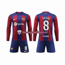 Thuis Tenue van FC Barcelona Pedri 8 Kind 2-13 jaar 2023-24 Lange Mouw