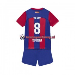 Thuis Tenue van FC Barcelona Pedri 8 Kind 2-13 jaar 2023-24 Korte Mouw