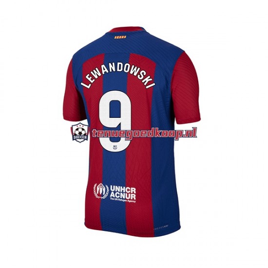 Thuis Tenue van FC Barcelona Robert Lewandowski 9 Heren 2023-24 Korte Mouw