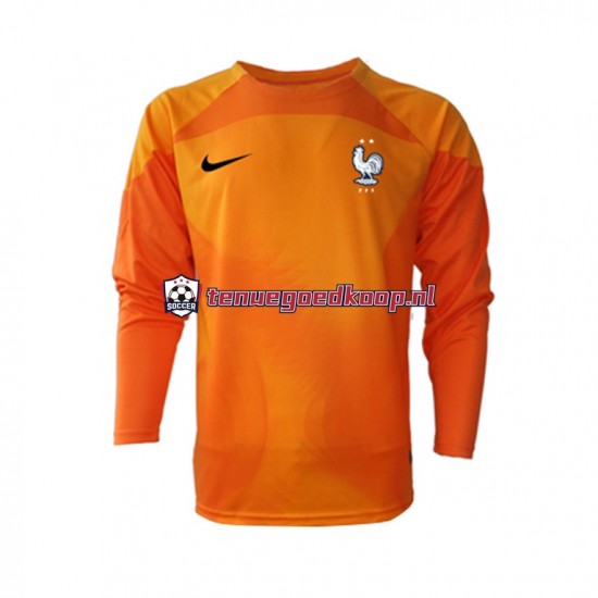 Uit Tenue van Frankrijk Keepersshirt Heren WK 2022 Lange Mouw