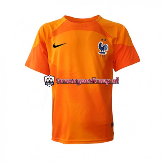 Uit Tenue van Frankrijk Keepersshirt Heren WK 2022 Korte Mouw