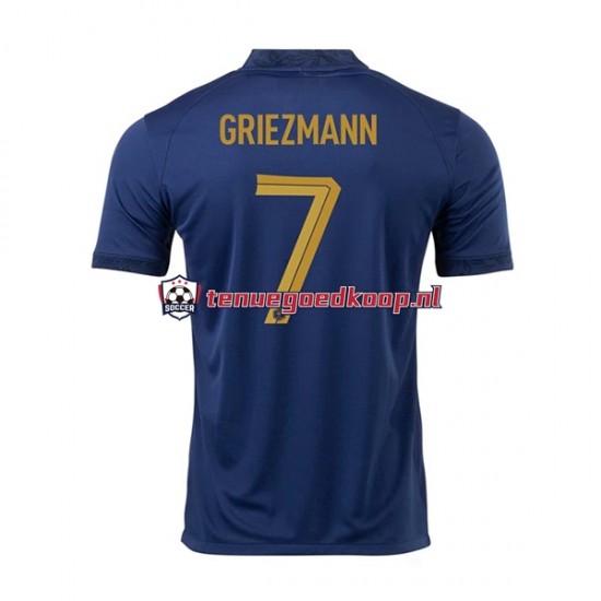 Thuis Tenue van Frankrijk Griezmann 7 Heren WK 2022 Korte Mouw