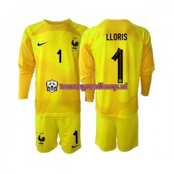 3de Tenue van Frankrijk Keepersshirt Hugo Lloris 1 Kind 2-13 jaar WK 2022 Lange Mouw